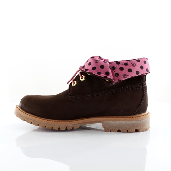 Timberland Authentics Roll Top Dark Brown Leather Lace Up Womens Boots 8136A