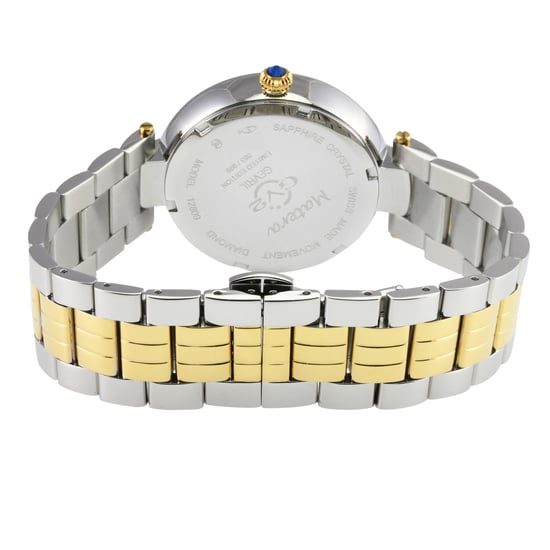 GV2 Women's Matera 12809B Swiss Quartz Diamond White MOP Dial Watch