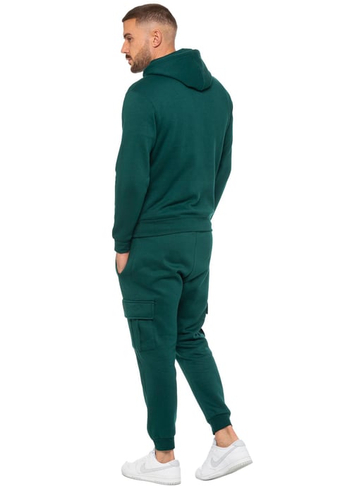 Enzo | Mens Pullover Hoodie Tracksuit Set - Green