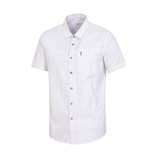 Mountain Warehouse Mens Coconut Slub Short-Sleeved Shirt (White)