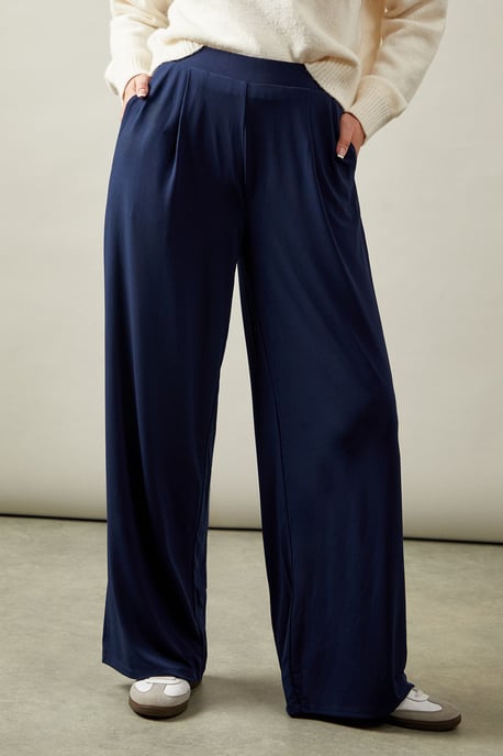 Jersey Wide Leg Trouser