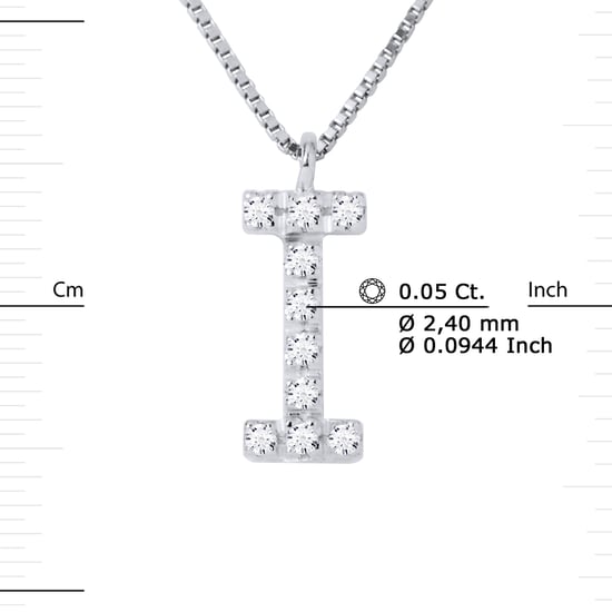 DIADEMA - Necklace with Diamonds - I - White Gold - Chaine Véntienne