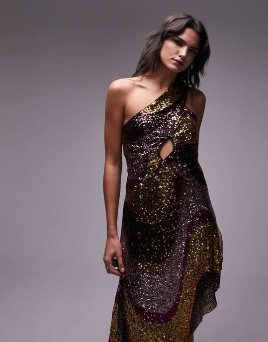 gold sequin topshop dress Satin Sash Belt – Black, Dark Brown, Terracotta main image 1