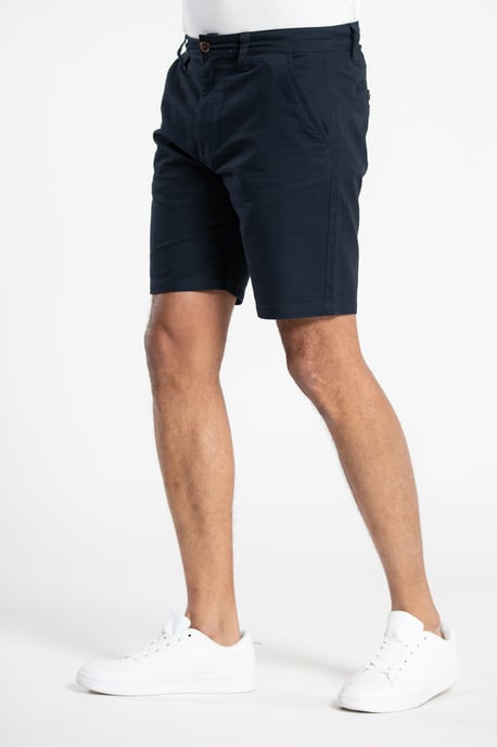 Dark Navy Cotton Chino Shorts