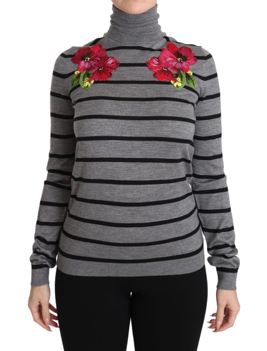 Dolce & Gabbana Vrouwentrui in grijs kasjmier Zijde Coltrui - Image 1