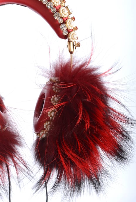 Dolce & Gabbana Women Fur and Jewels Headphone - Image 4