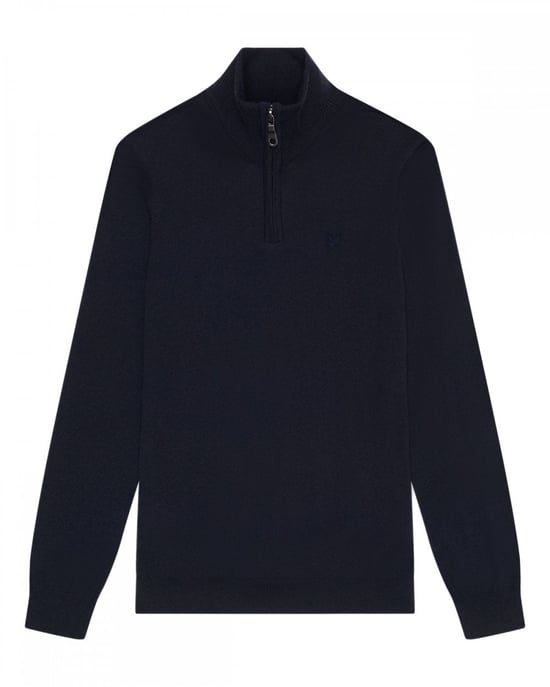 Lyle & Scott Tonal Eagle Merino Mens Quarter-Zip Jumper - Image 5