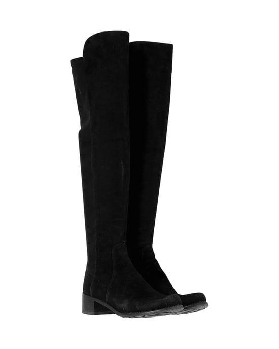 Stuart Weitzman 5050 Knee Boots in Black Suede - Image 3