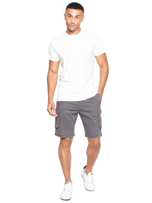 Enzo | Mens Cargo Shorts - Grey