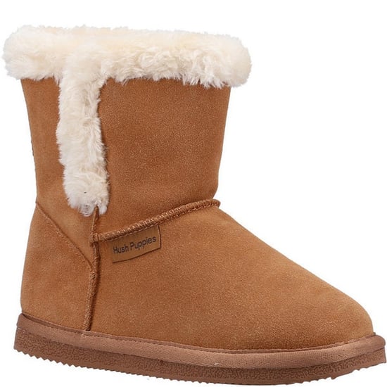 Hush Puppies Meisjes Ashlynn Suede Slippers (Tan) - Image 1