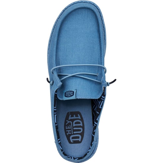 HEYDUDE Wally Slip Canvas 100% bomull Elemental Blue tofflor för män - Image 5