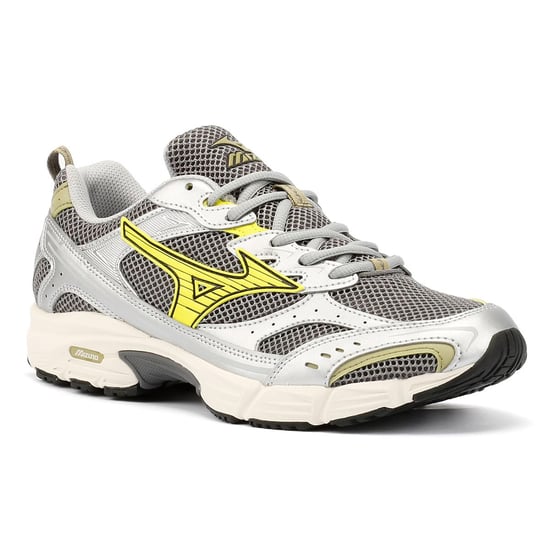 Mizuno MXR Casusal Silver/Yellow Trainers - Image 2