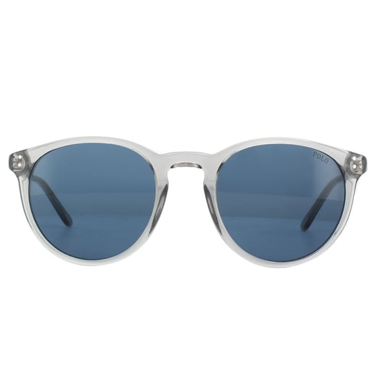 Polo Ralph Lauren Round Unisex Shiny Transparent Grey Dark Blue Sunglasses