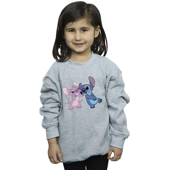 Disney Girls Lilo & Stitch Kisses Sweatshirt (Sports Grey) - Image 3