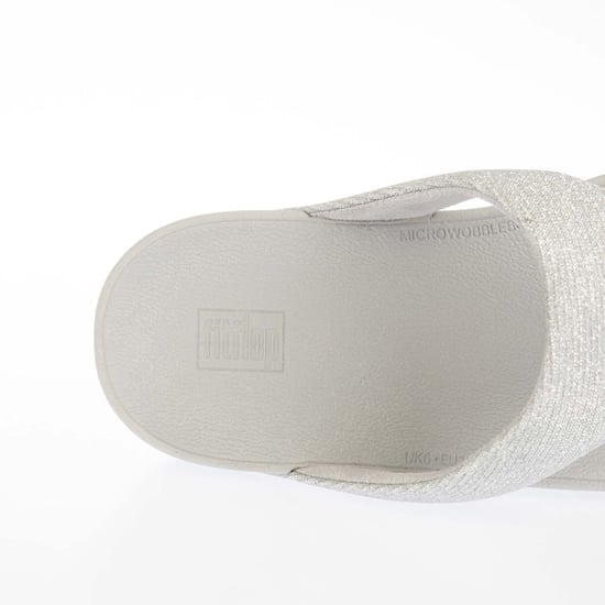 Women's Fit Flop Lottie Glitzy Toe Thong Sandals in Silver