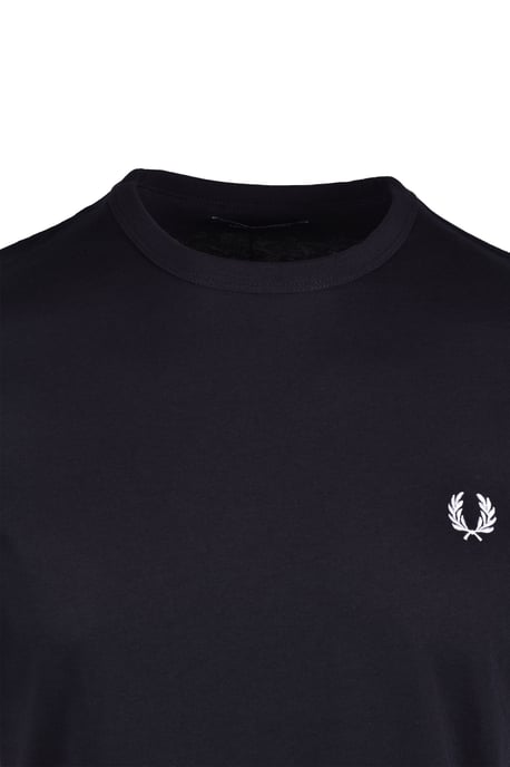 Men's Fred Perry Ringer T-Shirt in Navy - Image 3