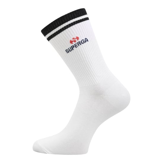Superga Unisex Adult Ribbed Knitted Socks (Pack of 3) (White) - Image 3