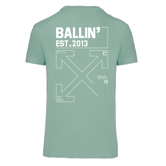 Ballin Est. 2013 Tee SS Backprint Cross Shirt Groen - Image 2