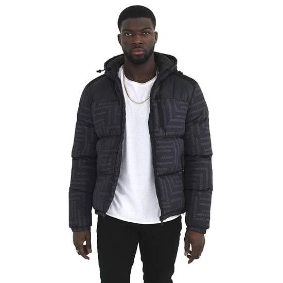 Men's Black Puffer Jacket Long Sleeve