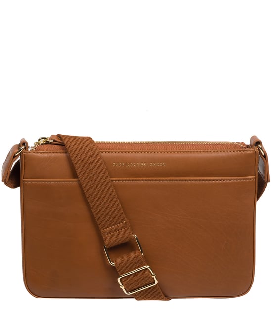 Raye' Oak Nappa Leather Cross Body Bag