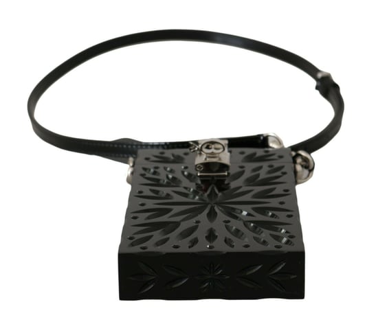Dolce & Gabbana Women's Black Crystal Plexiglass Cross Cigarette Case Holder