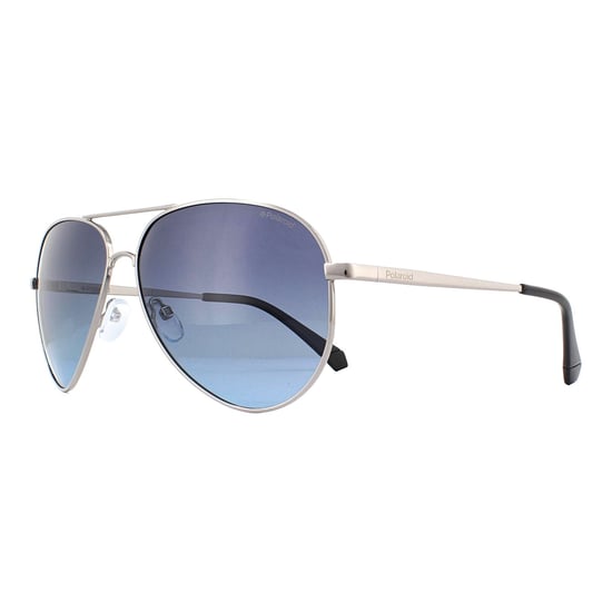 Polaroid Aviator Mens Ruthenium Grey Gradient Polarized Sunglasses