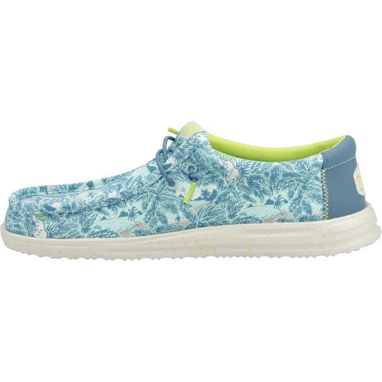 HEYDUDE Wally H2O Tropical Nylon Men's Blue Tropical Boat Shoes - Image 4