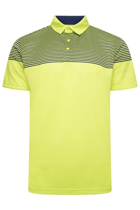 Head Luca Polo Shirt (Lime Deep Navy) in Lemon