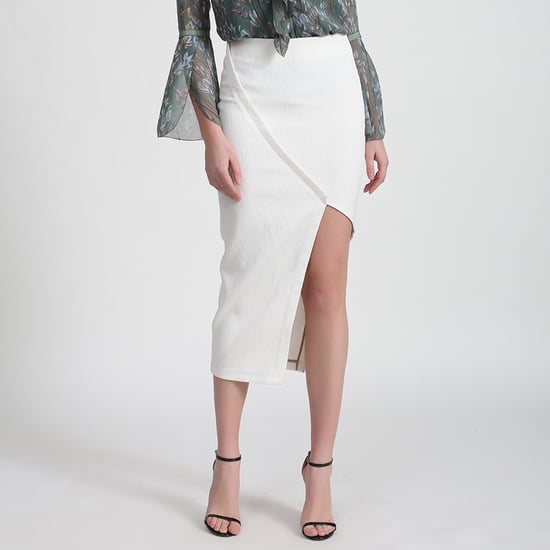 Asymmetrische rok open op het been - Image 2
