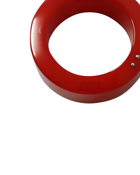Lanvin Plexiglass Bangle Bracelet in Red Plastic - Image 5