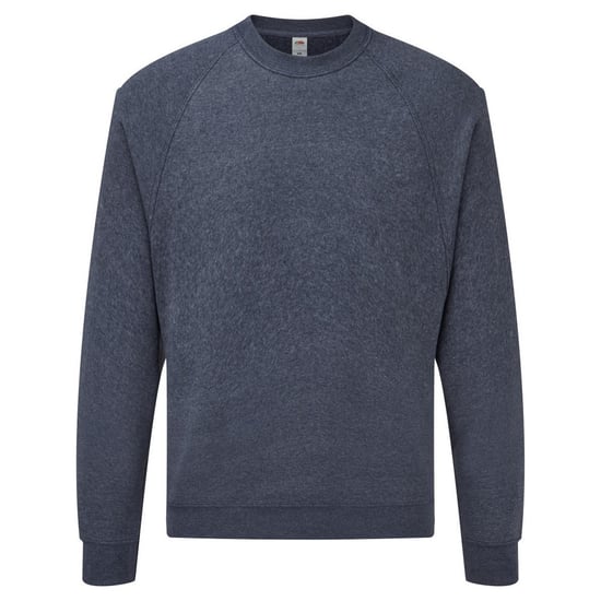Fruit Of The Loom Heren Raglan Mouwen Belcoro® Sweatshirt (Heather Marine) - Image 1