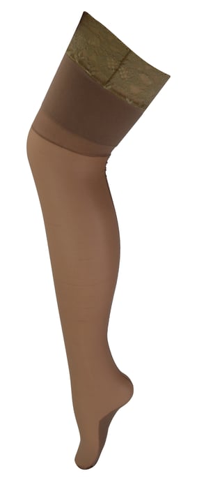 Sheer Seamed Tights for Women | Sock Snob | Glossy | Back Seam | High Waisted - Nude / Nude - Image 1