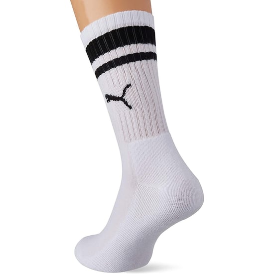 Puma Unisex Adult Heritage Stripe Crew Socks (pak van 2) (Wit/zwart) - Image 2