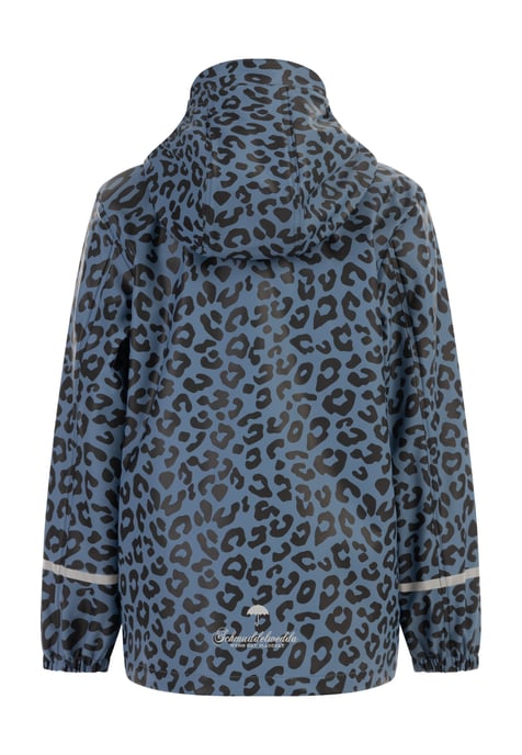 Schmuddelwedda Regenjas Meisje Blauw grijs zwart Leeuw - Image 2