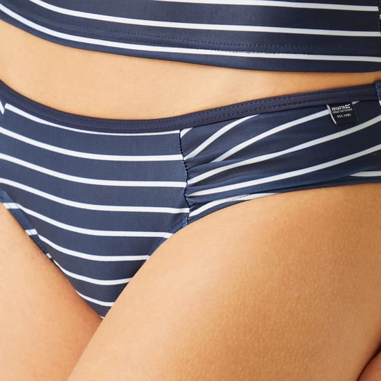 Regatta Womens/Ladies Aceana Stripe Bikini Bottoms (Navy/White)