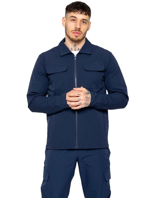 Enzo | Mens Cargo Shacket Tracksuit Set - Image 3