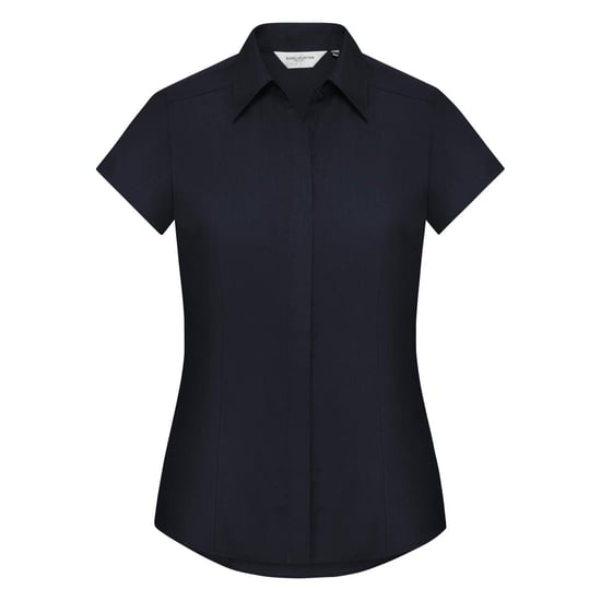 Russell Collectie Damesmuts Polycotton Makkelijk te onderhouden Gepast Poplin Shirt (Franse marine) - Image 1