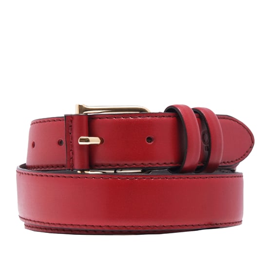 Womens Burgundy Leather Belt