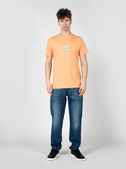 Guess T-shirt Embro Herr Orange - Image 2
