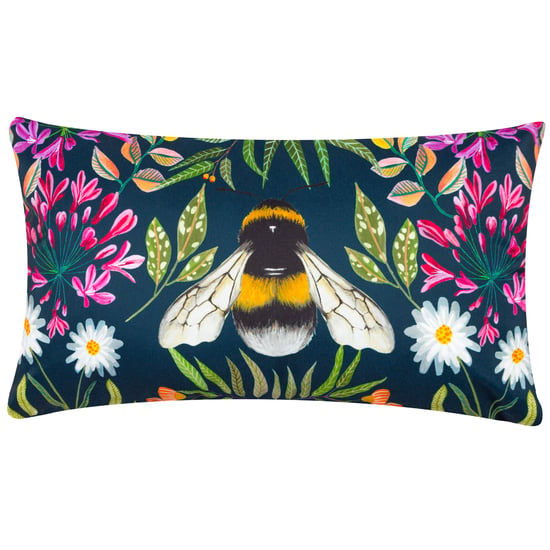 Wylder Tropics House Of Bloom Zinnia Bee Rectangular Outdoor Cushion - Image 1
