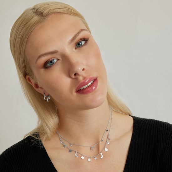 Örhängen Luxenter Star Earrings,tillverkade av rodiumpläterade zirkoner,rodiumfinish - Image 2