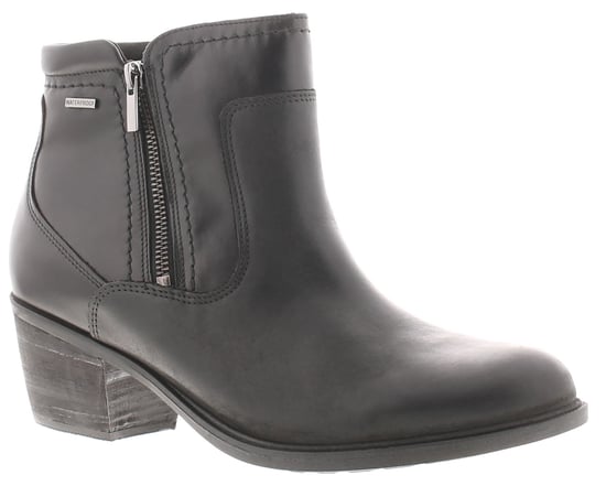 Clarks Womens Ankle Boots Neva Zip Leather Zip black - Image 1