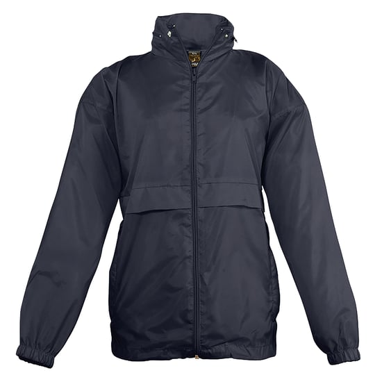 SOLS Kids Unisex Surf Windbreaker Jacket (Water Resistant And Windproof) (Navy) - Image 1