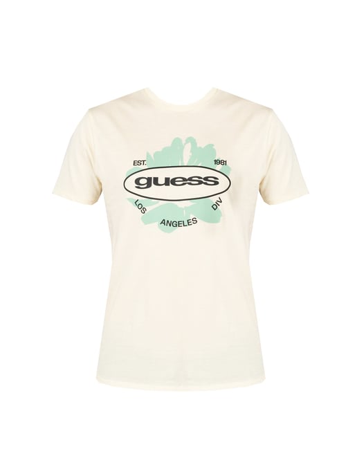 Guess T-shirt LA Logo Herr Gul - Image 1