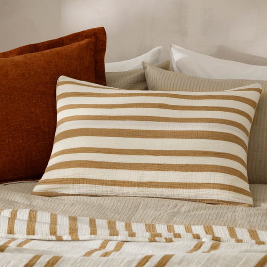 Yard Woven Stripe Cotton Cushion Cover - Image 5