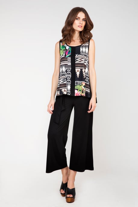 Sleeveless Jungle Print Top