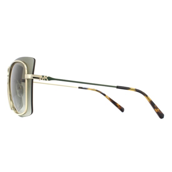 Michael Kors Sunglasses MK1040 Phuket 10148E Shiny Pale Gold Gray Mirrored Gradient
