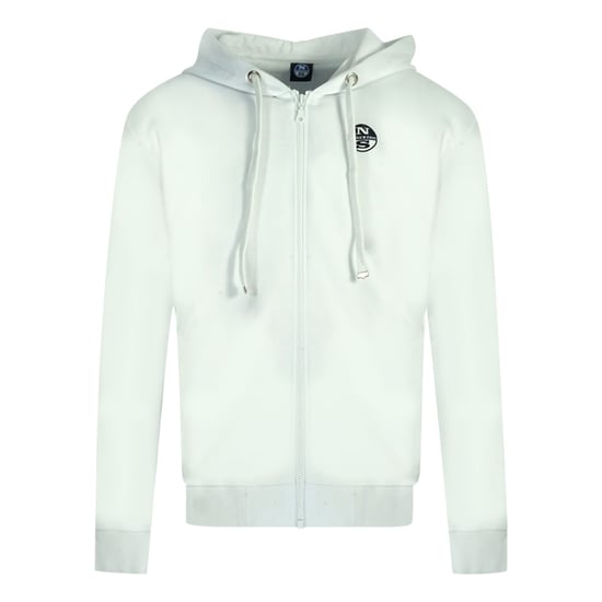North Sails Logo White Zip Hoodie - Image 1
