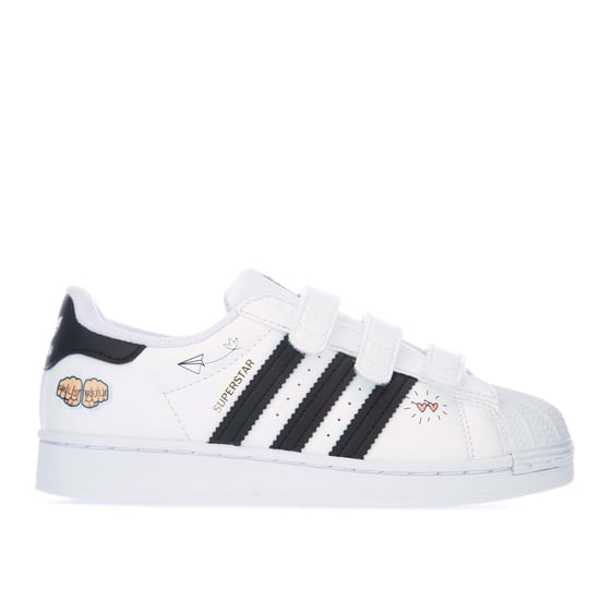 Girl's adidas Originals Children Superstar Trainers in White Black