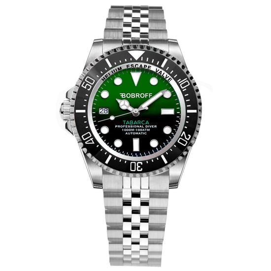Bobroff Mens Watch  Automatic  silver green - Image 1